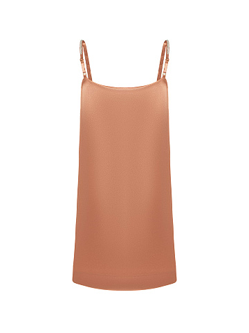 Peach satin mini dress, 2