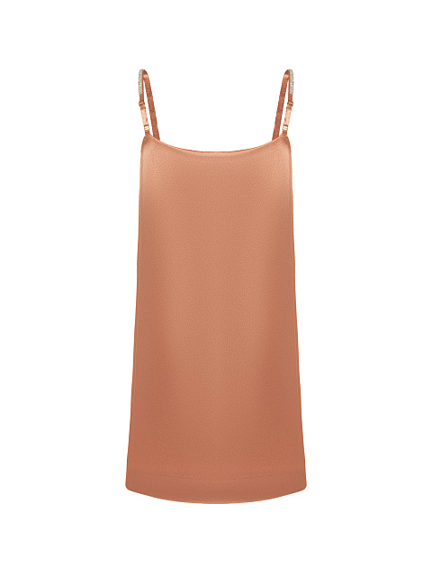 Peach satin mini dress, 2 Peach satin mini dress, 2
