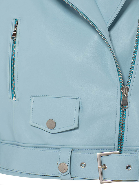 Short Blue Leather Jacket, 3