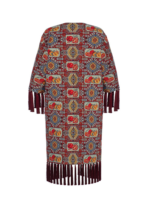 Red Pattern & Fringe Cape, 2