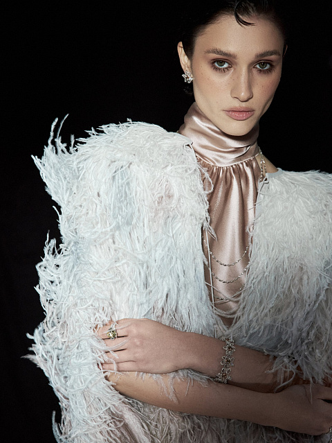 Brown Diamond, Rose Cut Diamond & White Gold Earrings, 6