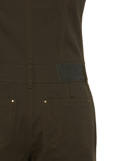 Dark Green Denim Jumpsuit, 4