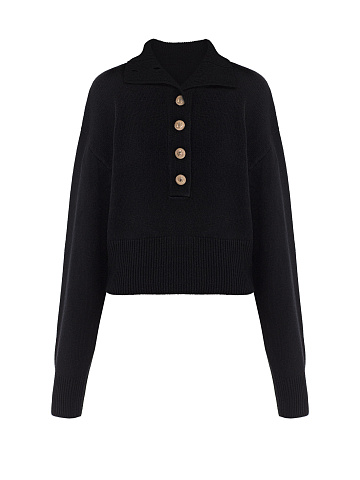 Black merino wool jumper, 1