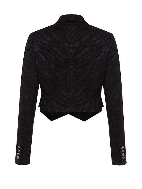 Black cropped jacquard jacket, 2 Black cropped jacquard jacket, 2