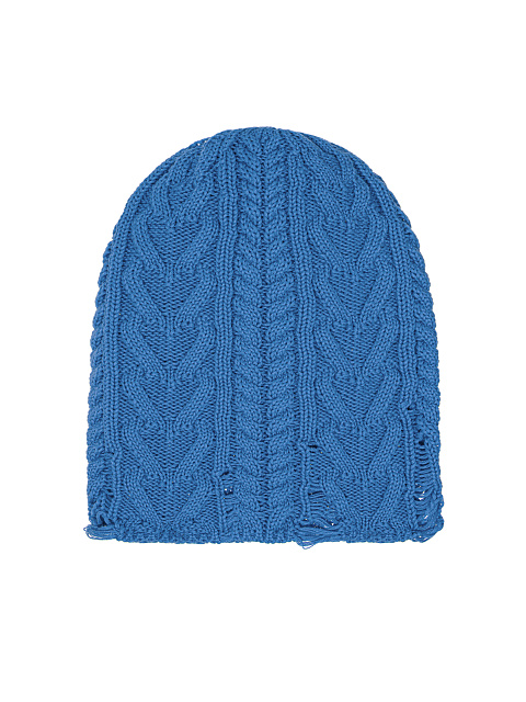 Blue Distressed Cotton Beanie, 1 Blue Distressed Cotton Beanie, 1