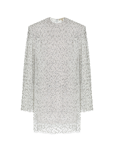 White mini dress with crystals, 1