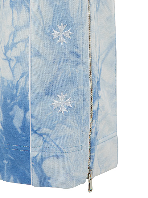 Light blue tie-dye tracksuit with cropped sweatshirt and cornflower embroidery, 6 Light blue tie-dye tracksuit with cropped sweatshirt and cornflower embroidery, 6