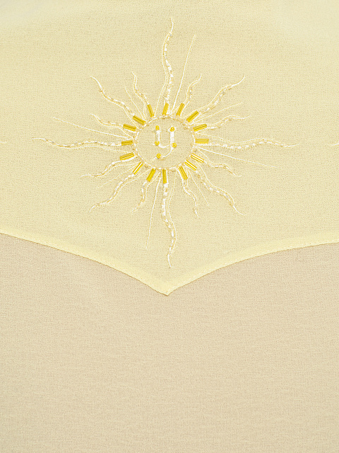 Yellow Embroidered Chiffon Blouse, 4 Yellow Embroidered Chiffon Blouse, 4