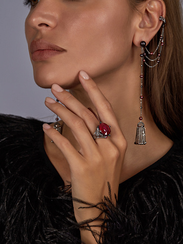 Black Gold & Garnet Ring, 2