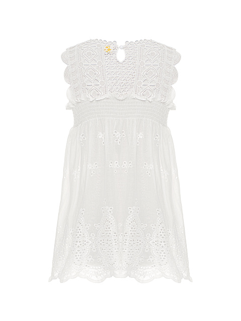 White cotton perforated top, 2 White cotton perforated top, 2