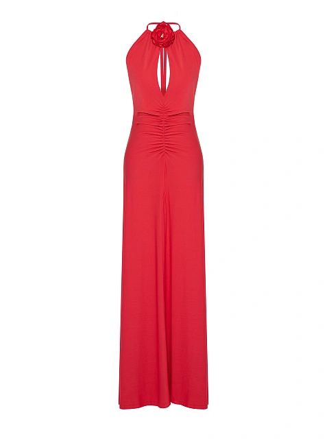 Red Open Back Maxi Dress, 1 Red Open Back Maxi Dress, 1