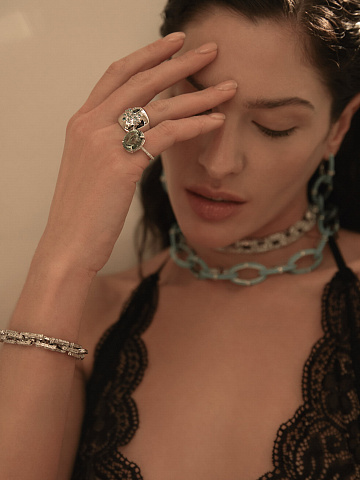 White Gold & Tourmaline Paraiba Ring, 2