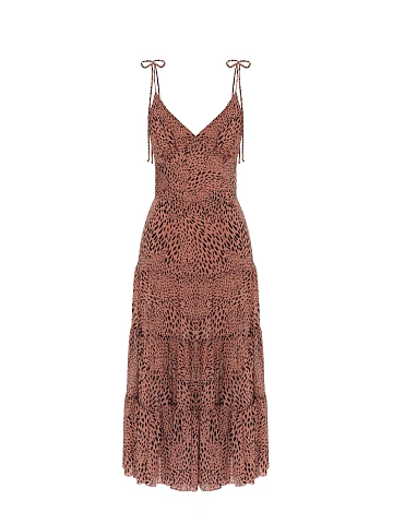 Brown sundress with leopard print, 1