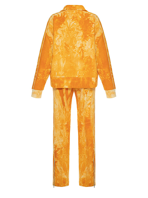 Orange tie-dye tracksuit with cropped sweatshirt and cornflower embroidery, 2 Orange tie-dye tracksuit with cropped sweatshirt and cornflower embroidery, 2