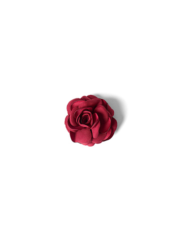 Burgundy flower brooch, 1