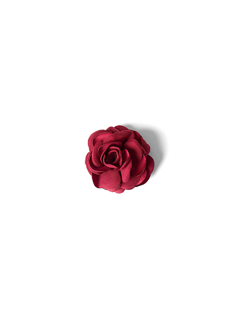 Burgundy flower brooch, 1