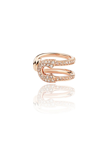 Brown Diamond & Rose Gold Ear Cuff, 1