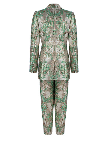 Gold & Green Floral-Brocade Suit, 2