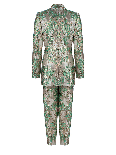 Gold & Green Floral-Brocade Suit, 2