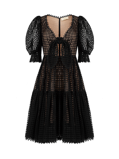 Black Cotton Midi Dress, 1 Black Cotton Midi Dress, 1