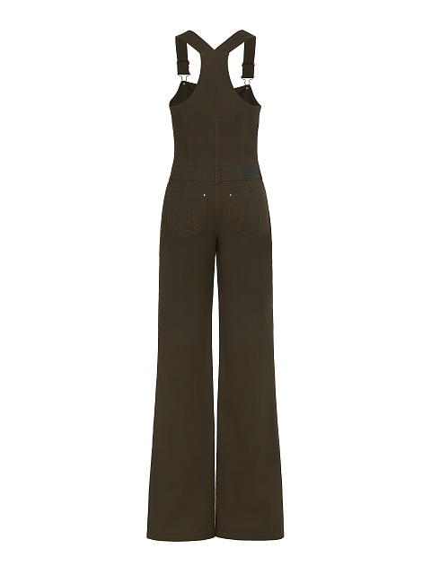 Dark Green Denim Jumpsuit, 2