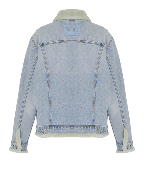 Light Blue Denim & Sheared Mink Fur Jacket, 2 Light Blue Denim & Sheared Mink Fur Jacket, 2