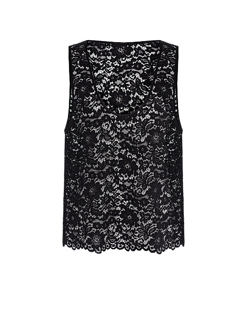Black lace top, 1