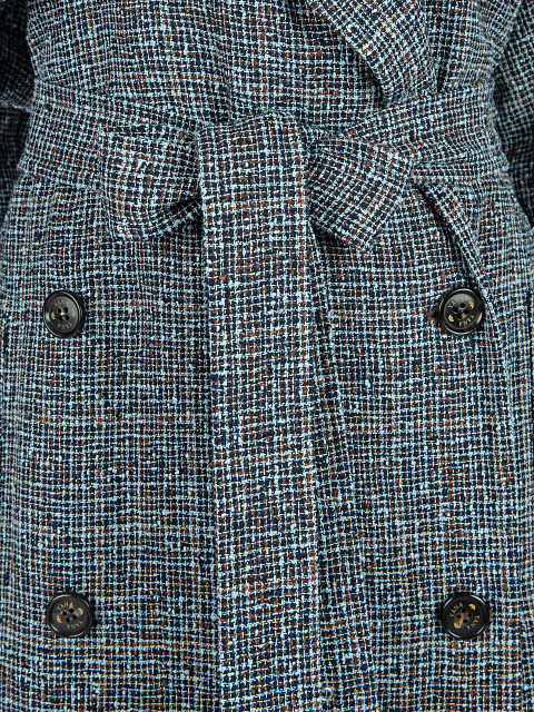 Blue & Brown Trench Coat, 4