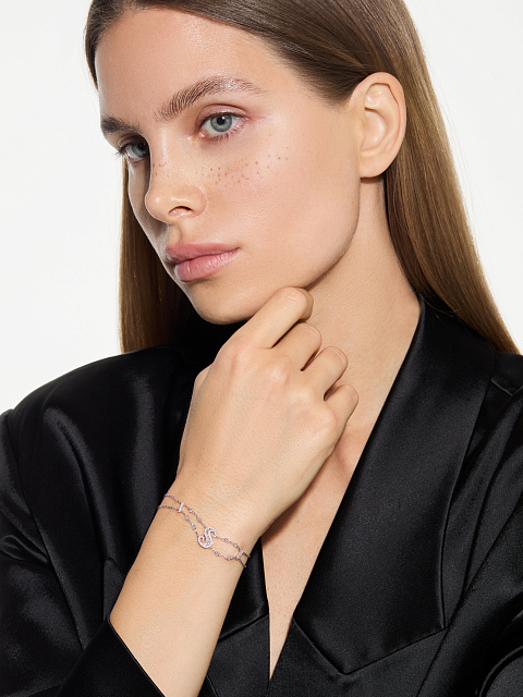 Baguette Diamond, Round Diamond & White Gold "S" Bracelet, 2