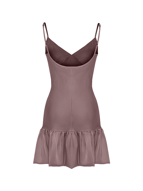Brown Ruffle Mini Dress, 2 Brown Ruffle Mini Dress, 2