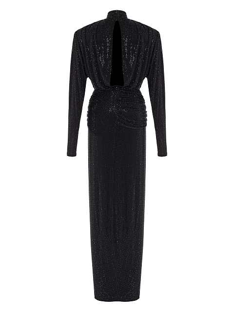 Black maxi dress with rhinestones, 3