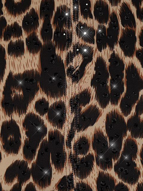 Leopard One Piece Halter Swimsuit, 3