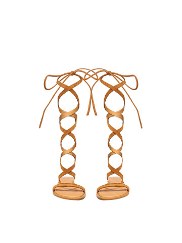 Brown Suede Gladiator Sandals, 2