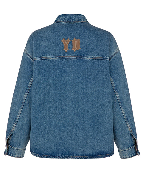 Light blue denim jacket with beige lining, 2