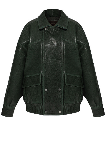 Green leather jacket, 1
