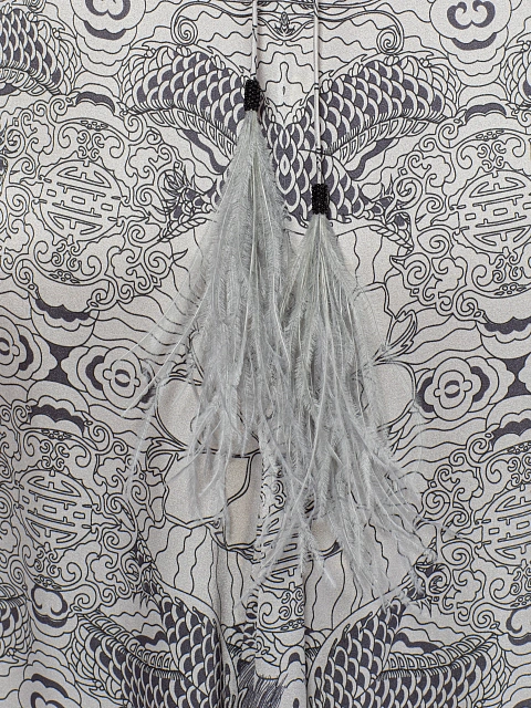 Grey Printed Silk Maxi Dress, 4 Grey Printed Silk Maxi Dress, 4