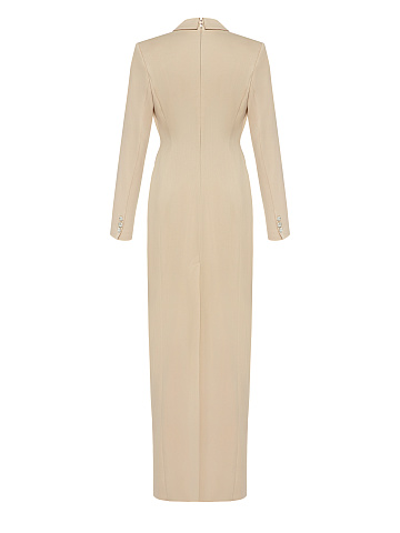 Beige Maxi Jacket Dress, 2