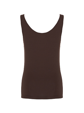 Brown Rhinestones Tank Top, 2