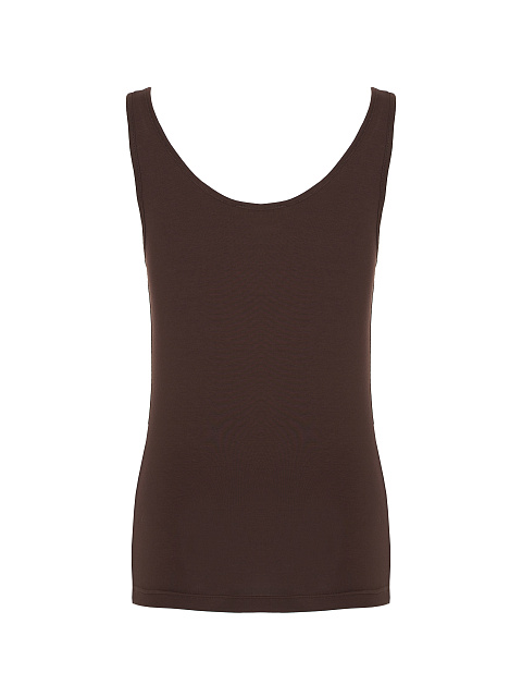 Brown Rhinestones Tank Top, 2