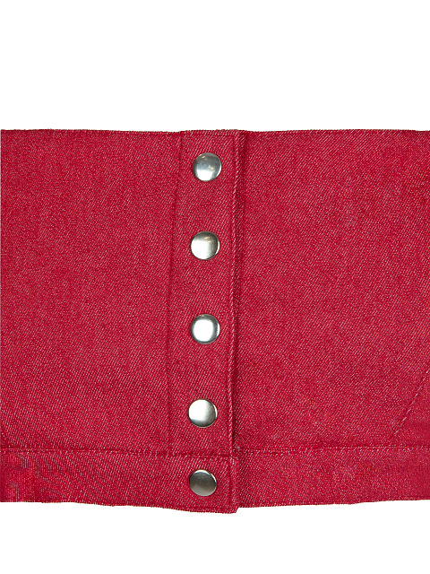 Red denim top, 3 Red denim top, 3