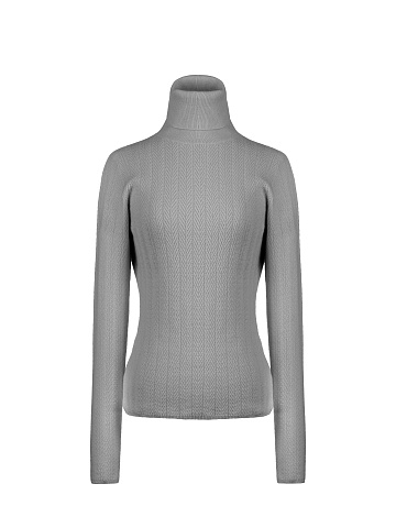 Grey Cashmere Turtleneck, 1