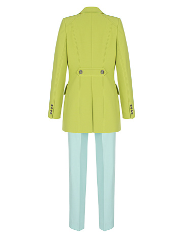 Lime Green & Light Blue Viscose Suit, 2