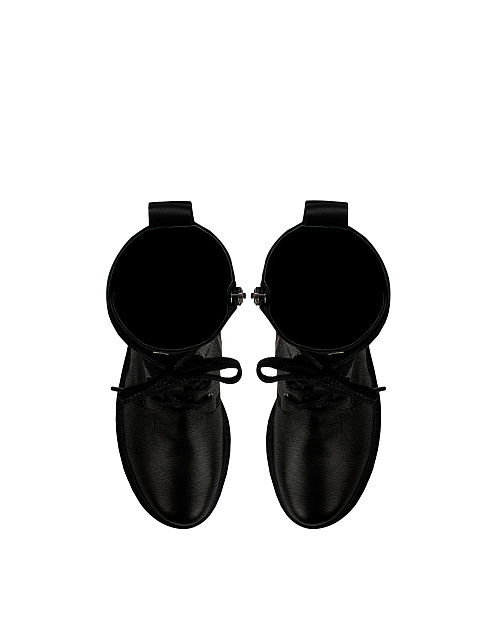 Black Leather Army Boots, 4