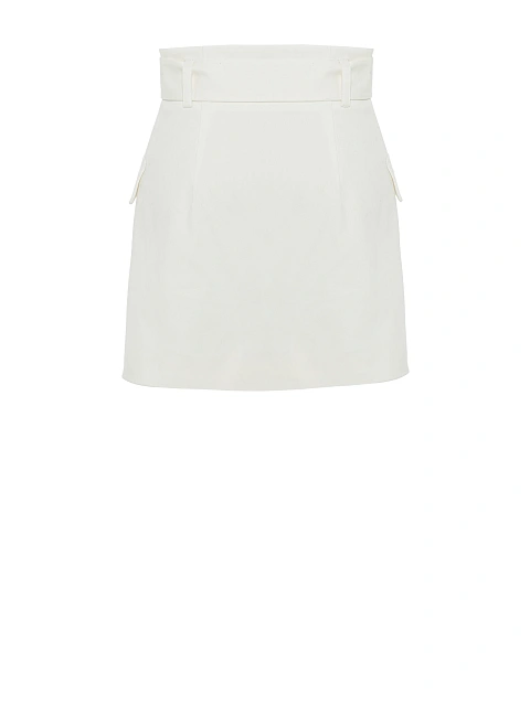 White Mini Skirt With Pockets, 2 White Mini Skirt With Pockets, 2