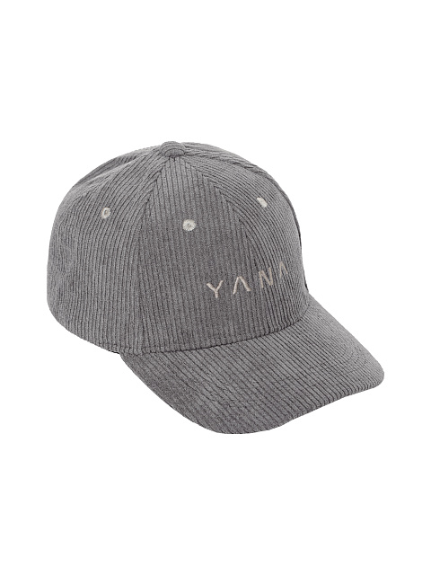 Light grey corduroy cap with Yana embroidery, 1 Light grey corduroy cap with Yana embroidery, 1