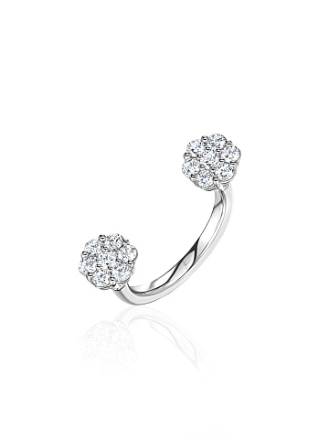 White gold ring with diamonds, 1