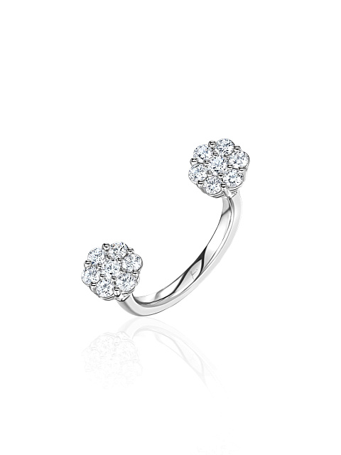 White gold ring with diamonds, 1