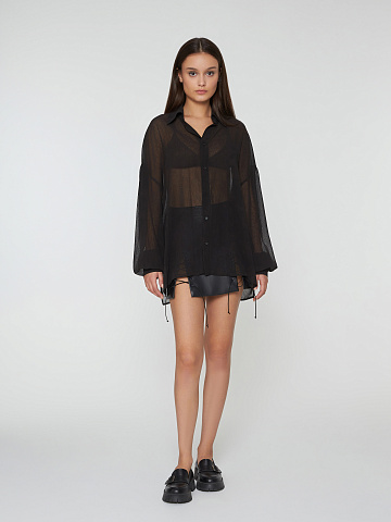 Black Chiffon Shirt, 2