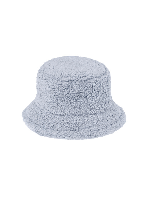 LY Embroidered Light Blue Faux Fur Bucket Hat, 2 LY Embroidered Light Blue Faux Fur Bucket Hat, 2