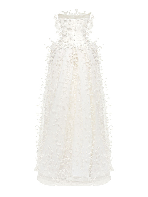 White Feather & Drape Tulle Dress, 3 White Feather & Drape Tulle Dress, 3